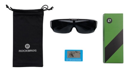 Поляризационные солнечные велоочки Rockbros черные