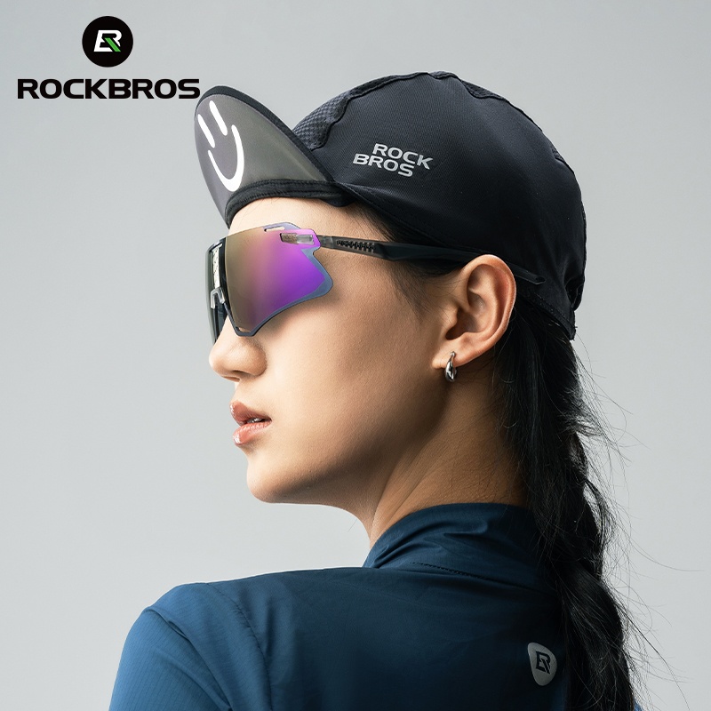 Велоочки Rockbros TR-90 поляризационные с рамкой для линз, лиловые Велоочки Rockbros TR-90 поляризационные с рамкой для линз, лиловые