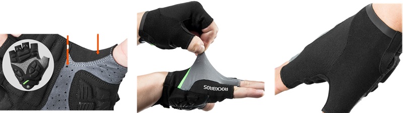 Велосипедные перчатки Rockbros S159BGR