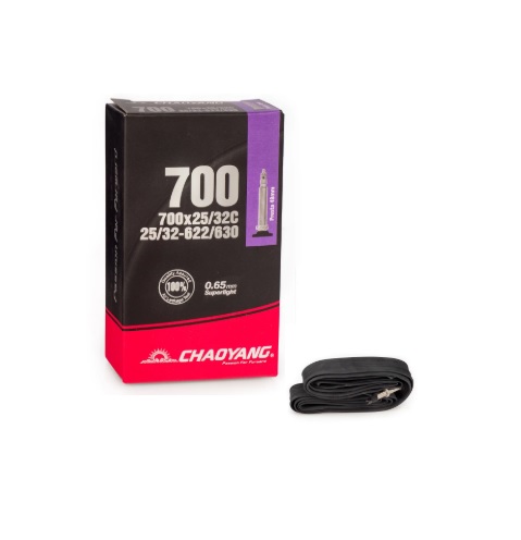 Камера для велосипеда CHAOYANG 700x25/32c FV 48mm, SUPER LIGHT Облегченная камера для велосипеда